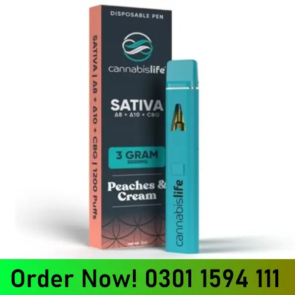 Cannabis Life | Peaches N Cream THC Vape Pen | 3g In Pakistan