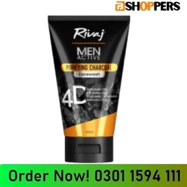 Rivaj Men Active Purifying Charcoal Face Wash in Pakistan