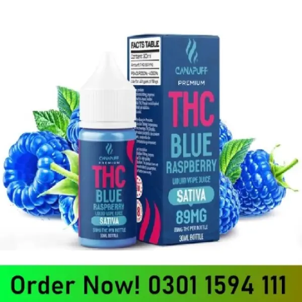 THC Liquid 89mg - Blue Raspberry - 30ml In Pakistan