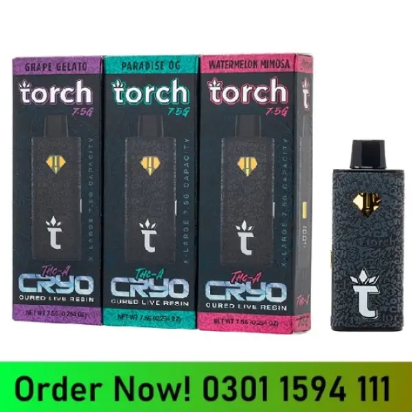 Torch THC-A Cryo Cured Live Resin Disposable 7.5G In Pakistan